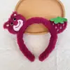 Diadema de felpa antideslizante para mujer, diadema para el pelo, accesorios para el pelo, máscara facial de dibujos animados linda nueva