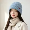 Sombrero Versátil de Otoño e Invierno para Mujer 2026, Gorro de Punto Engrosado y Cálido, Circunferencia de Cabeza Grande, Adelgazante de Rostro, Resistente al Frío, Versátil Sombrero de Lana