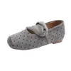 Nuevos zapatos planos de punta fina, diseño retro de lunares, zapatos planos 2026, zapatos de ballet Mary Jane de punta cuadrada, estilo coreano, colección de otoño