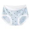Algodão Puro Fresco Estilo Novo Feminino Cintura Média Extensão na Virilha Antibacteriana Meninas Estampa Floral Fofa 100% Algodão Virilha Calcinhas Femininas