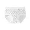 Pantaletas de algodón puro para mujer 10A antibacterianas, entrepierna extendida, transpirables, sin costuras, elásticas, ajustadas a la cadera, estilo universitario británico, pantaletas para mujer con temática de oso