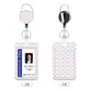 Portatarjetas de Identificación Multifuncional, Estuche de Almacenamiento de Insignias Estilo Ins Transfronterizo con Cordón, Clip de Metal, Cubierta Retráctil Duradera Resistente a los Arañazos