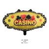 Jogo de tabuleiro de pôquer transfronteiriço da Amazon Texas Hold'em, quadrado de pêssego vermelho, flor de ameixa, filme de alumínio, balão de papel alumínio