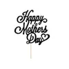 Topo de Bolo Dia das Mães Transfronteiriço Feliz Dia das Mães Topo de Bolo de Papel Decoração de Festa de Aniversário Suprimentos
