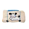 Linda Bolsa de Maquillaje Bordada de Cachorro, Bolsa de Almacenamiento Desmontable Cuatro en Uno, Bolsa de Tocador Portátil de Gran Capacidad para Viajes