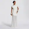Vestido de Satén Estilo Francés para Mujer, Nuevo Diseño de Verano, Puro y Atractivo, Ceñido a la Cintura, Adelgazante, Ajustado a las Caderas, Vestido Largo