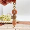 Cross-border Handmade Silicone Beaded Pendant Creative DIY Daisy Bag Pingente Chaveiro Acessórios