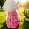 Estilo Princesa Mascota Perro Talla Pequeña Teddy Bichón Pomerania Ropa Perro Pequeño Primavera y Verano Delgada Transpirable Pastel