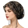Artículo de Boutique de Alta Gama Encaje Bordado Floral Exquisito Borla Pañuelo para la Cabeza Sombrero Premium Hecho a Mano