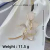Broche de accesorios de traje de alta gama, hebilla de toalla de seda para niña, ramillete de aleación, broche de tulipán con diamantes de imitación a juego.