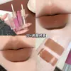 Kobeleen Brillo de Labios Doble Cara que Mantiene el Color Nude Espejo Brillo Acuoso Brillo de Labios Brillo de Labios Maquillaje Ligero Labial Falso Sencillo Labios Carnosos