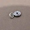 Plata de ley S925 hebilla de seguridad de seis palabras colgante artesanía vintage DIY pulsera de cuerda trenzada hecha a mano colgante de plata
