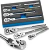 Nova Chave de Catraca de Soquete 1/2 Grande 3/8 Média 1/4 Chave Rápida Ferramentas de Reparo Automotivo Conjunto de 3 Peças
