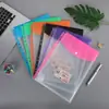 Pastas Transparente Colorida A4 para Folhas Soltas Transfronteiriças com 11 Furos Bolsas para Arquivo Horizontais e Verticais Bolsas para Armazenamento de Documentos de Escritório Venda por Atacado de Fábrica