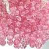 Cuentas estallido de esmalte coloreado de vidrio de 10 mm, cristal copo de nieve craquelado de hielo, cuentas sueltas, accesorios con cuentas para joyería hecha a mano DIY, pulsera, collar