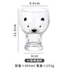 Copo de água de vidro fofo com desenho animado estilo ins, copo de cerveja fina coreana criativa de celebridade da internet, copo de vidro personalizado com urso