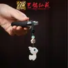 Cadena para Teléfono Móvil de Madera de Palisandro con Colgante de Ciervo de Cuerda Trenzada Yiming Xianyuan Borla Unidireccional Colgante de Coche de Ciervo Llavero para Bolsa