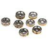 Contas Espaçadoras Coloridas em Splicing Dourado + Prata, Contas Budistas, Contas Espaçadoras em Splicing Dourado e Prata, Contas de Roda Acessórios para Joias