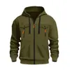 Sudadera con cremallera para hombre de otoño e invierno transfronteriza, talla europea moderna, corte holgado, chaqueta de trabajo con cremallera, sudadera con capucha