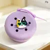 Bolsa de Agujero de Silicona con Dibujo Animado Spot, Mini Billetera para Monedas, Bolsa DIY para Cosméticos, Bolsa para Auriculares, Colgante para Llavero, Regalo