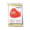 Manta aislante de primeros auxilios para exteriores a prueba de viento, impermeable, protector solar, manta de supervivencia multifuncional de PET, equipo de supervivencia de emergencia portátil