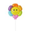 Smiley face Daisy clipe suporte haste balão drenagem barraca balão portátil sete cores flor smiley face girassol Daisy balão