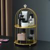 Estilo Nórdico Creativo Tocador Jaula de Pájaro de Hierro Estante de Almacenamiento Cuidado de la Piel Perfume Lápiz Labial Cosmético Estante de Almacenamiento para Acabado