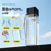 Verano Nuevo Estilo Simple Cuadrado Plástico Taza Creativa Personalidad Estilo Ins Portátil Mate Transparente Estudiante Regalo Taza