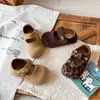 Zapatos Mary Jane Retro de Gamuza para Niñas 2026 Otoño Nueva Llegada Sistema de Color Merade Estampado de Leopardo Zapatos de Princesa Mocasines