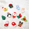 Arte de Uñas Adornos Navideños Tridimensionales Dibujos Animados Árbol de Navidad Anciano Muñeco de Nieve Reno Campana Pegatinas de Uñas de Resina Decoración Grande de Diamantes