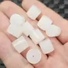 Jade Blanco Hotan de Xinjiang Hilo de Oro Perlas de Barril de Jade Perlas Sueltas de Jade Jade de Roca de Cuarzo Passepartout Columna Recta Perlas para Joyería
