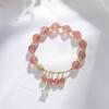Pulsera Rosa Dai Beauty Crystal Fresa Cristal Pulsera de Cristal Rubio Flor de Durazno Transferencia Regalo Exquisito