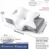 Almofada de Espuma de Memória de Rebote Lento Borboleta Chifre de Rolo Amazon Transfronteiriça Almofada de Memória Zero Pressão para Casa Proteção da Coluna Cervical