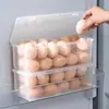 Caixa de Armazenamento de Ovos para Porta Lateral de Geladeira, Caixa Plástica Transparente para Conservar Frescor, Porta-Ovos, Bandeja de Ovos