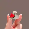 Pinza para el Cabello Pequeña de Fruta Linda Japonesa Exquisita Pinza de Presión con Pedrería Pequeña Lateral Pinza para Flequillo Lateral Pinza Superior Accesorios para la Cabeza