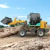 915 Pá Carregadeira para Carregamento e Descarregamento de Terra e Pedra, Equipamento de Construção, Construção de Engenharia, Minipá Carregadeira Tipo Pneu