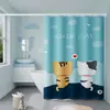 Nova Cortina de Chuveiro Cortina de Porta, Cortina Divisória de Banheiro Sem Furos, Cortina de Chuveiro de Poliéster à Prova d'Água e Anti-Mofo, Estilo Minimalista Fresco e Moderno