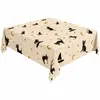 Nova toalha de mesa de Halloween transfronteiriça, poliéster estilo gótico escuro com estampas de abóbora e corvo, toalha de mesa para festa de feriado