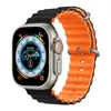 Correa Deportiva Apple Estilo Océano es Adecuada para Apple Watch Generación 1-10/Se/Ultra Correa de Silicona de Dos Tonos