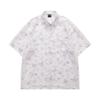 Camisa de manga curta com estampa completa de borboleta retrô estilo americano, jacquard, masculina e feminina, solta, para o verão, estilo preguiçoso, para casais