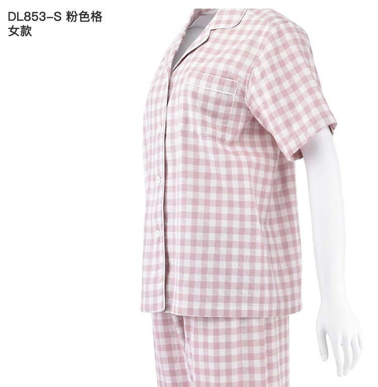 muji棉双层纱无侧缝短袖睡衣无印良品家居服_10.jpg