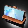Adecuado para Samsung S20 plus, funda de cuero para teléfono móvil retro A71, funda protectora con borde de aceite esmerilado y tarjetero.