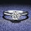 Anillo Brillante de Circonita de Un Quilate, Moderno y Lujoso, para Hombres y Mujeres, Anillo con Diamante Simulador de Diamante, Anillo de Dedo Índice Abierto, Anillo de Boda Anillo