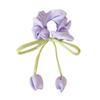 Ligas para el Cabello de Flor de Tulipán para Niñas, Ligas para Chongo, Scrunchies Grandes, Cuerdas para el Cabello para Niñas, Accesorios para el Cabello de Cola de Caballo Que No Dañan el Cabello