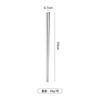 Palitos de Aço Inoxidável 304 Palitos Planos Sólidos Roda de Pano Espessura Pesada de 3mm Palitos Coreanos 50g23cm Utensílios de Mesa Portáteis