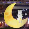 Coelho Lunar Inflável Modelo da Lua Decoração Externa Grande Modelo de Astronauta Lua Brilhante Famosa na Internet