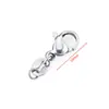 Cierre de Langosta de Acero Inoxidable 304 con Pieza de Labio Anillo Abierto Accesorios para Joyería DIY Conexión de Collar Pulsera Hebilla de Cierre