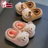 Pantuflas de Algodón de Invierno Auténticas de Hello Kitty para Niñas, Calientes y Forradas de Felpa, Pantuflas de Algodón Antideslizantes para Bebé