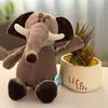 Serie de peluches de animales de la jungla simulación tigre león oso elefante muñeca linda muñeca regalo para niños