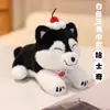 Lindo peluche de cachorro de mascota, tamaño pequeño de dibujos animados con atuendos y bufanda intercambiables, Husky, Bichón, Shiba Inu, juguete de peluche, regalo